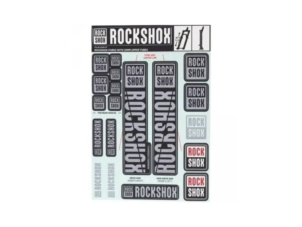 RockShox kit 35MM WHITE samolepky Horká Nabídka