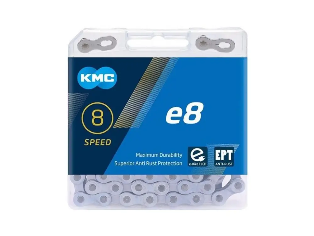 řetěz KMC e8 E-bike se spojkou, krabička 122čl. Levný