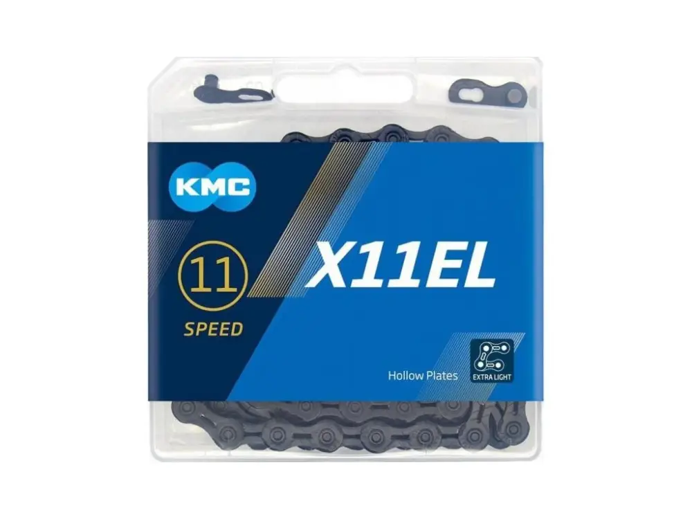 Top Prodej řetěz KMC X11.EL Black Tech se spojkou 126čl. krabička