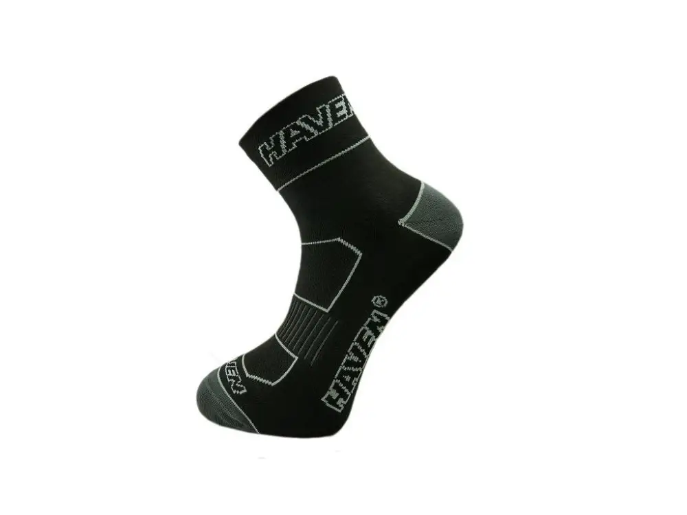 Super Cena Cyklistické ponožky Haven Lite Silver černo/šedé