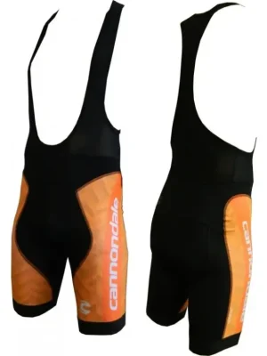 Omezená Nabídka Cannondale Performance 2 Bib Shorts Printed pánské kraťasy s laclem black/orange