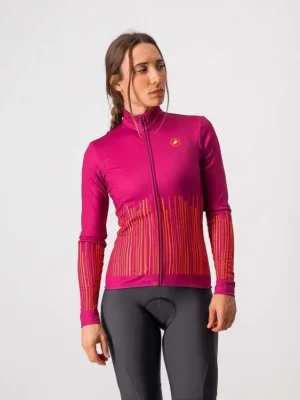 Rychlé Dodání Dres Castelli Sorpresa W dlouhý rukáv magenta/orange