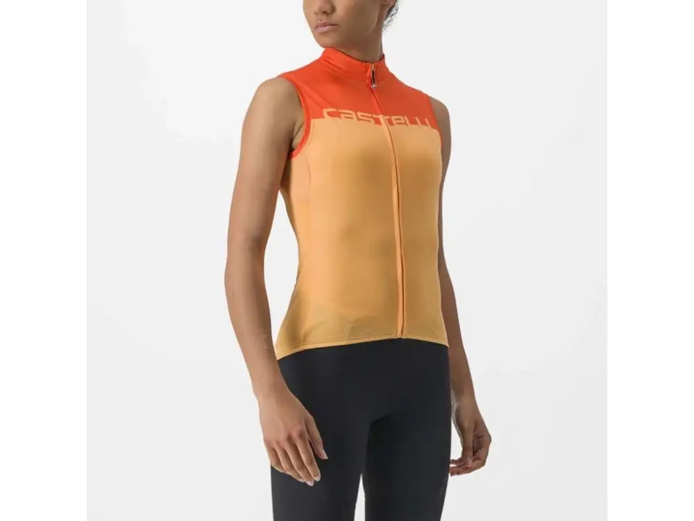 Jen Po Omezenou Doba Dres dámský Castelli Velocissima bez rukávu Soft orange/scarlet ibis