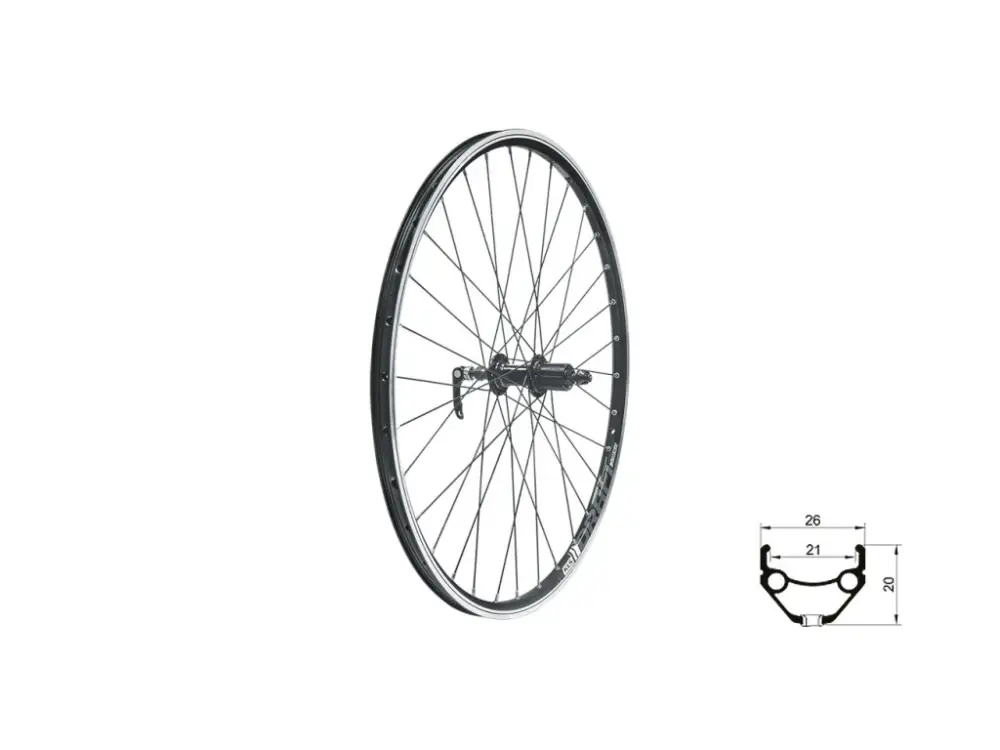 Cenově Výhodný KLS zapletené kolo zadní 28/29" DRAFT V-brake (šířka 21 mm)