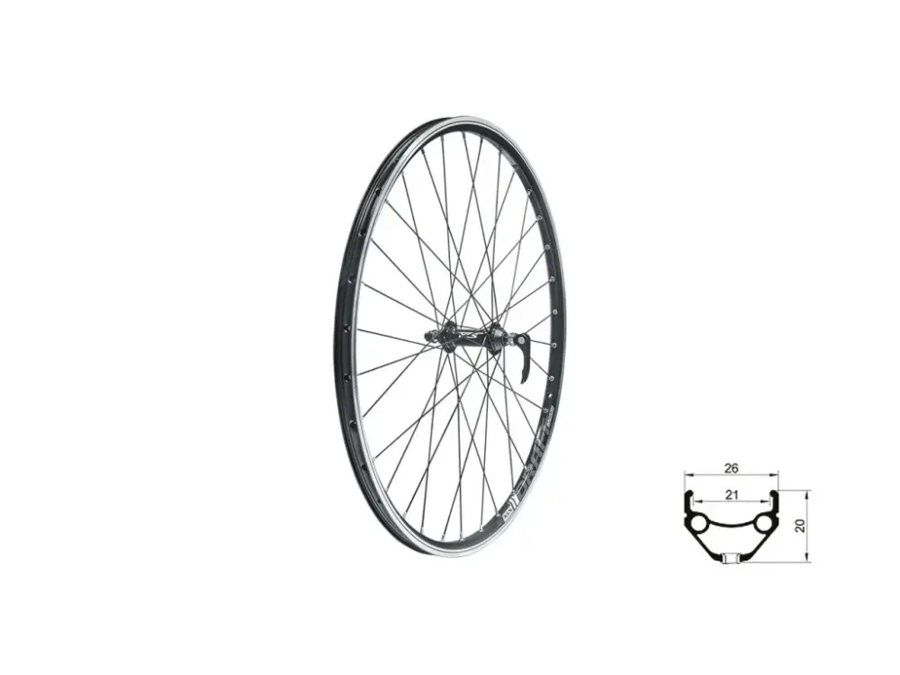 KLS zapletené kolo přední 26" DRAFT V-brake (šířka 21 mm) Výhodná Nabídka