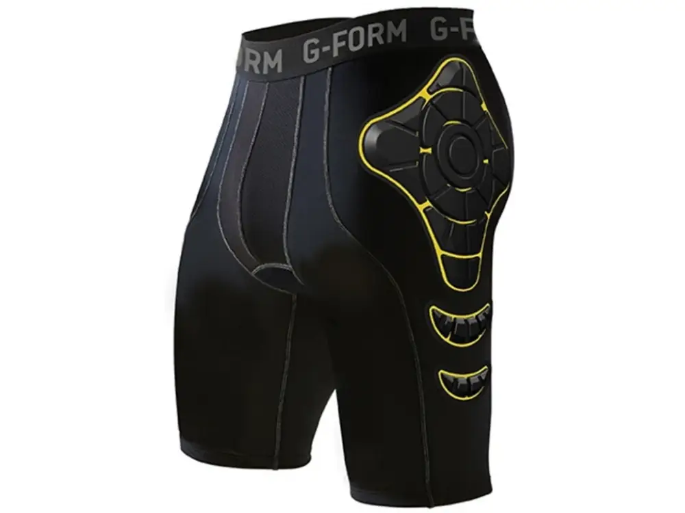Šortky s vložkou s chrániči kyčlí G-Form Pro-B Bike Compression Shorts Black/Yellow AD velikost M Cenová Bomba