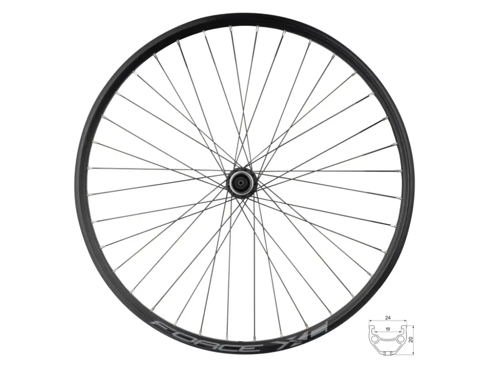 FORCE zapletené kolo přední 26" XC DISC 559x19 CL náboj Shimano Jen Po Omezenou Doba