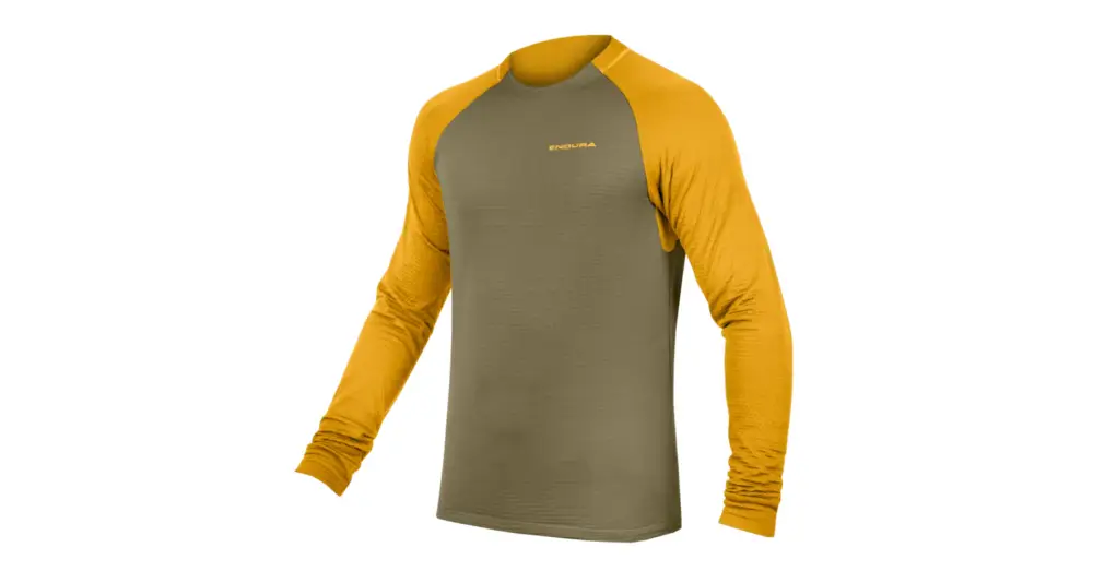 Dres s dlouhým rukávem ENDURA SingleTrack Fleece Tweed Green Výprodej