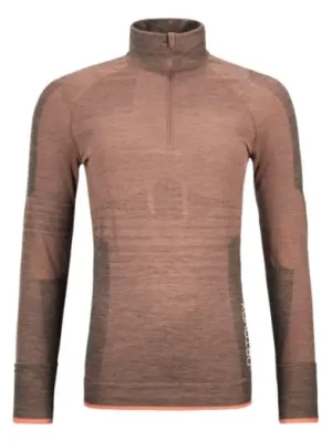 Sezónní Sleva Dámské triko s dlouhým rukávem ORTOVOX 230 Competition Zip Neck Bloom