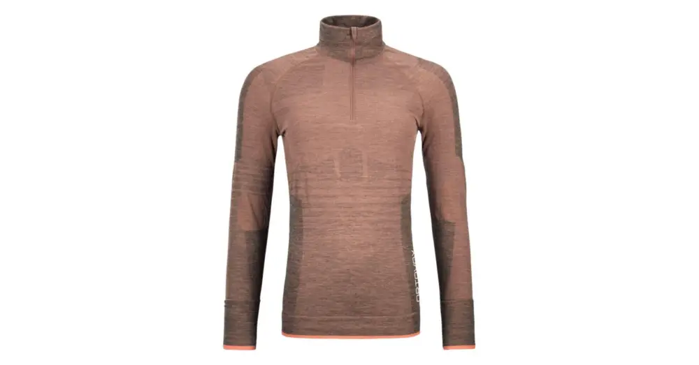 Sezónní Sleva Dámské triko s dlouhým rukávem ORTOVOX 230 Competition Zip Neck Bloom