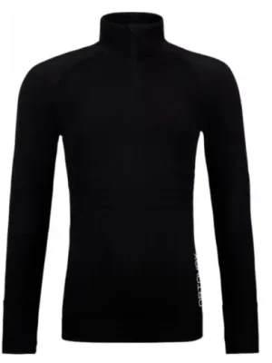 Hit Sezóny Dámské triko s dlouhým rukávem ORTOVOX 230 Competition Zip Neck Black Raven