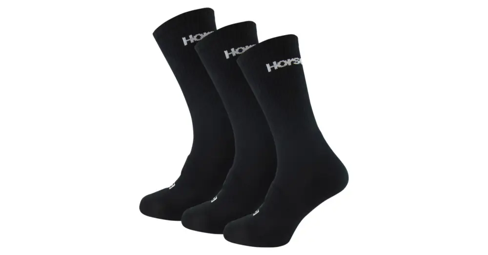 Ponožky HORSEFEATHERS Delete Premium (3 balení) Black Víkendová Akce