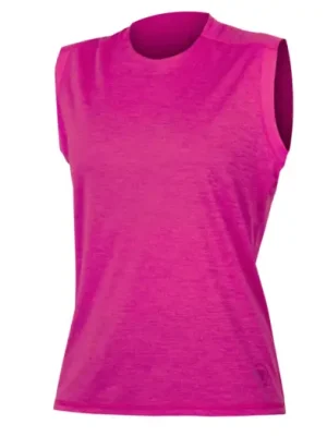 Autentický Dámské triko bez rukávů ENDURA SingleTrack Pink Pop