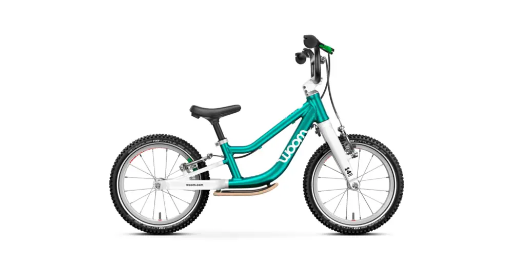 Odrážedlo WOOM GO 1 Plus Metallic Turquoise Finální Výprodej