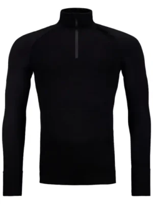 Akční Nabídka Triko s dlouhým rukávem ORTOVOX 230 Competition Zip Neck Black Raven