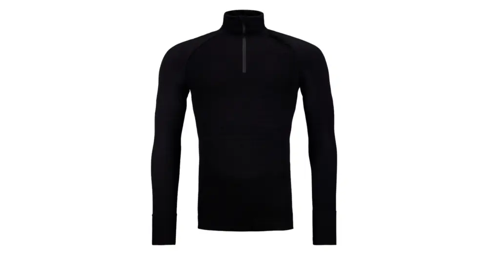 Akční Nabídka Triko s dlouhým rukávem ORTOVOX 230 Competition Zip Neck Black Raven