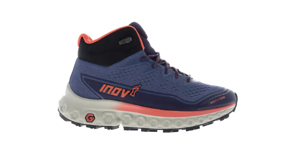 Dámské turistické boty INOV-8 Rocfly G 390 W (S) Lilac/Coral Top Prodej