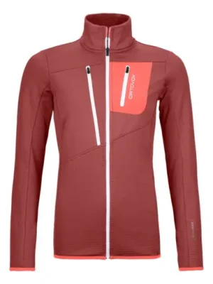 Dámská mikina ORTOVOX Fleece Grid Blush Expresní Doručení