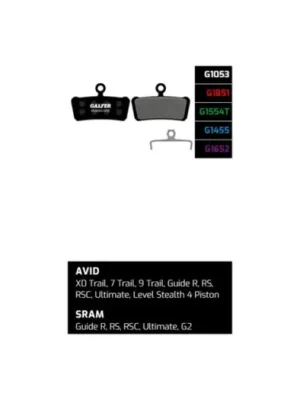 Aktuální Brzdové destičky Galfer AVID/SRAM FD459 - Standard