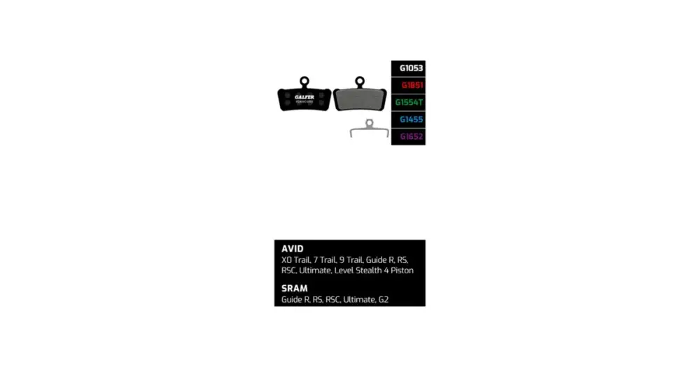 Aktuální Brzdové destičky Galfer AVID/SRAM FD459 - Standard