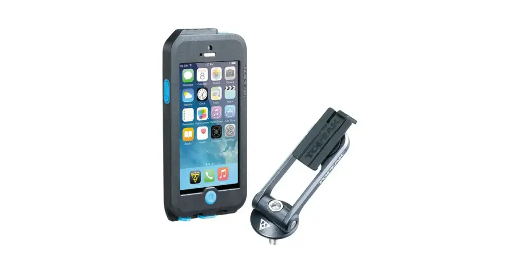 Tovární Cena TOPEAK obal WEATHERPROOF RIDECASE pro iPhone 5 + SE černá/modrá