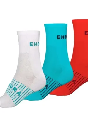 Rychlé Dodání Endura Dámské ponožky Coolmax Race (3-balení) Modrá Pacifik - vel. One size