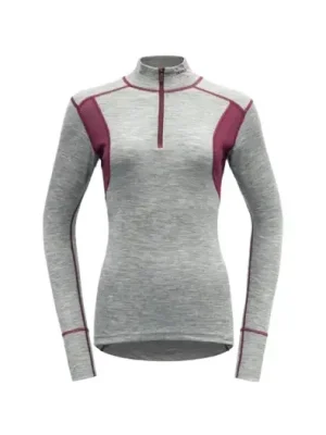 Devold Hiking Woman Half Zip Neck Grey Melange/Beetroot - vel. L Objednat Nyní