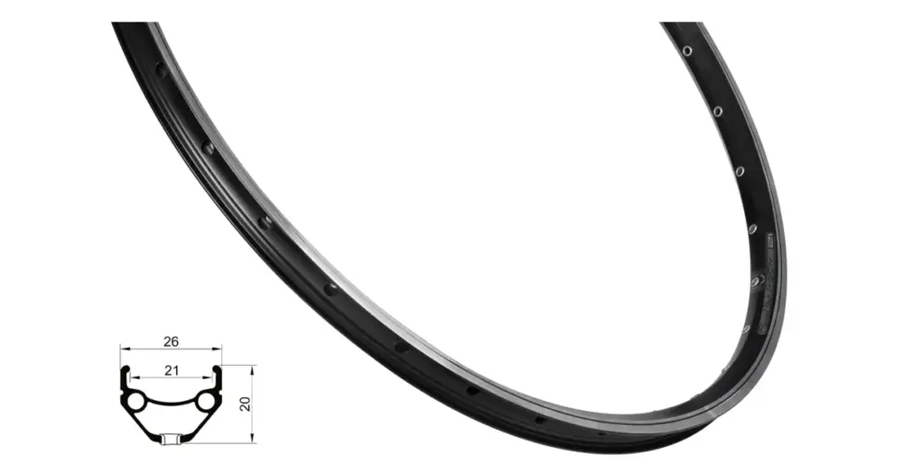 Ráfek FORCE PRIME 622x21 32děr, černý Vysoce Kvalitní