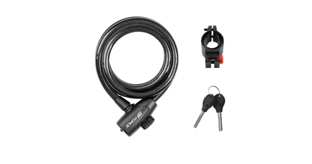 Top Prodej Zámek FORCE STRONG spirálový s držákem 180cm/12mm, černý