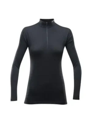 Devold Breeze Woman Half Zip Neck Black Nová Kolekce