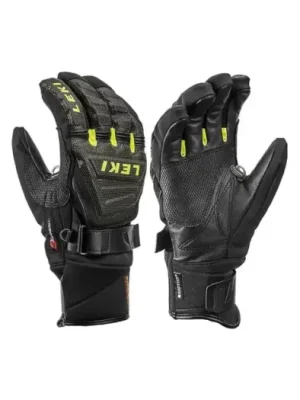 Rukavice LEKI Race Coach C-Tech S Black/Ice Lemon Hit Sezóny
