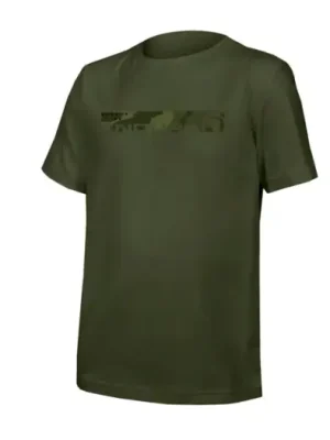 Zlevněný Endura Dětské triko One Clan Organic Tee Camo Olivově zelená - vel. 13-14 let