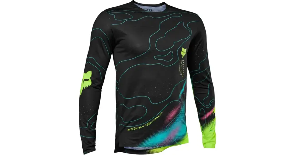 Cenový Hit Pánský cyklo dres Fox Flexair Lunar Jersey Black