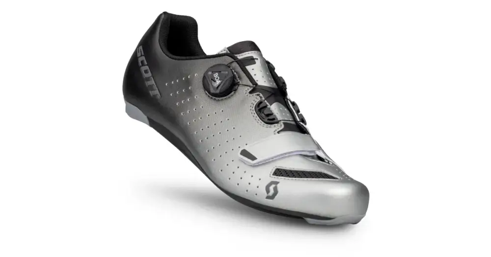 Akční Cena Cyklistická obuv SCOTT Road Comp Boa® Black Fade/Metallic Silver