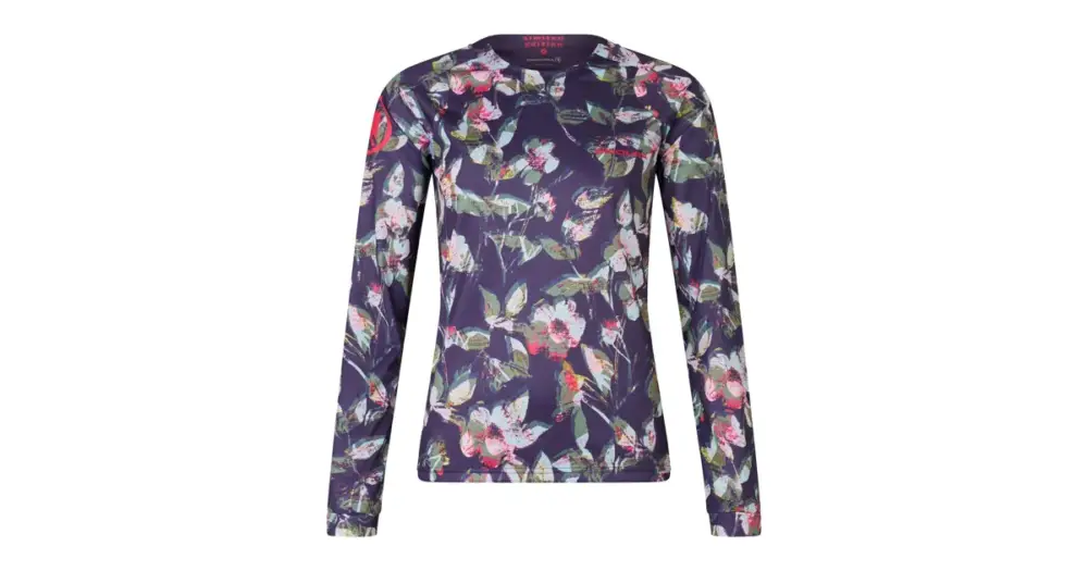 Endura dámský dres s dlouhým rukávem Floral LTD Printed L/S Tee Bramble Zlevněný