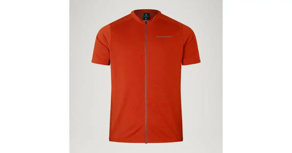 Endura dres s krátkým rukávem Loop Zipped Flame Red Rychlé Dodání
