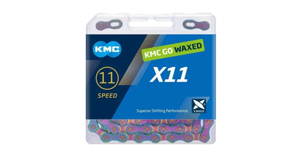 Aktuální ŘETĚZ KMC X11 AURORA MODRÝ WAXED BOX