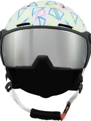 BLIZZARD Flash Visor junior ski helmet, white/multicolor Ihned K Objednání