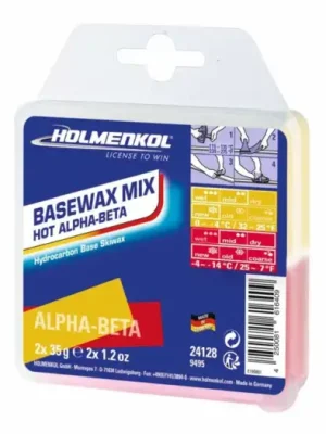Pouze Dnes Holmenkol Basewax Mix HOT Alpha-Beta A/N, 0°~-14°C, 2x35g