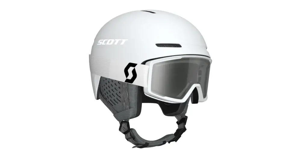 Lyžařská sada SCOTT helma Track + brýle Factor Pro Mineral White Přímo Od Výrobce