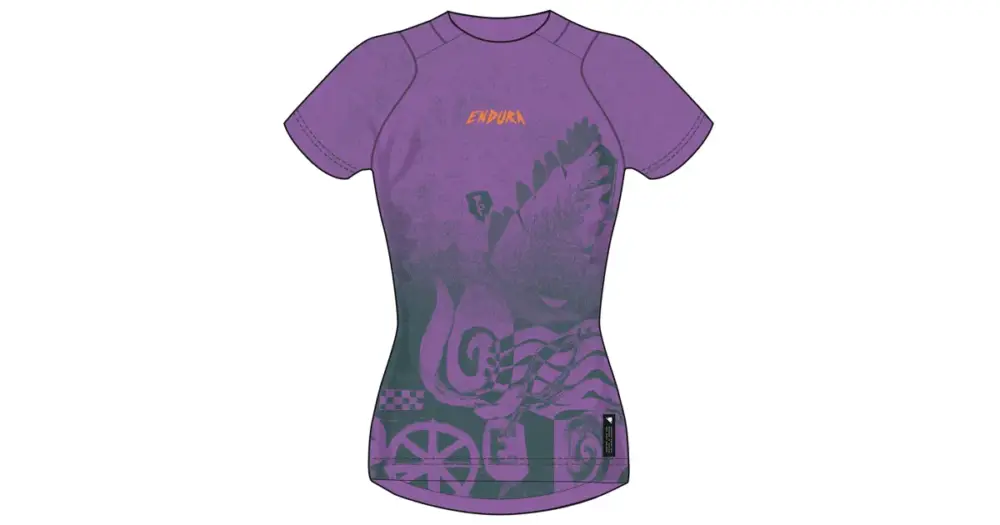 Nízká Cena Endura dámský dres s krátkým rukávem Singletrack Print Tee End Purple