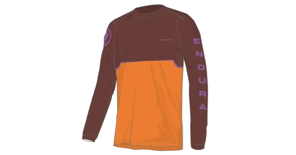 Nová Kolekce Endura dres s dlouhým rukávem Core Printed L/S Tee End Orange