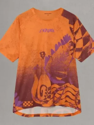 Rychlé Dodání Endura dres s krátkým rukávem Singletrack Print Tee End Orange