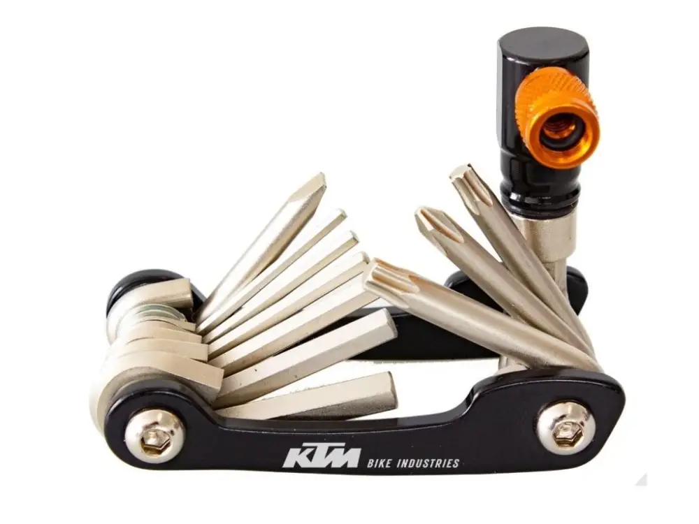 Víkendová Akce Multiklíč KTM MULTITOOL 13 s inflátoremsuper plochý, s CO₂ inflátorem