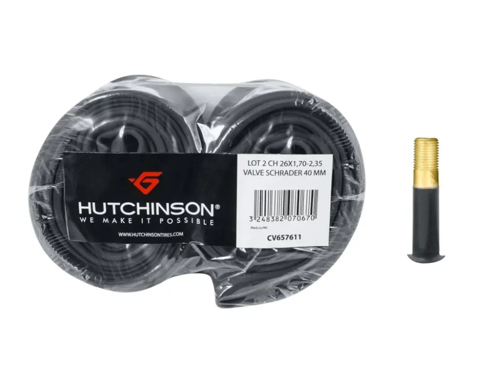 Nejprodávanější Duše Hutchinson 26 x 1,7-2,35 AV (2 ks)auto ventil 40 mm, montážní balení 2 ks