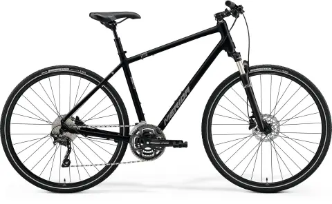 MERIDA CROSSWAY 300 Glossy Black(Matt Silver) 2023 Vysoce Kvalitní