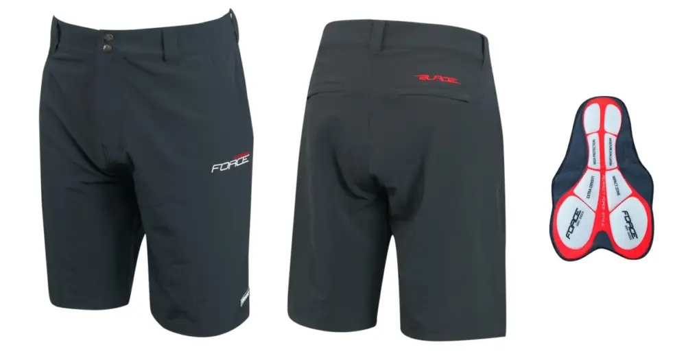 Cenová Bomba FORCE - kraťasy F BLADE MTB s odnímatelnou vložkou, černé M