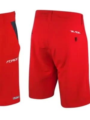 FORCE - kraťasy F BLADE MTB s odnímatelnou vložkou červené Levný