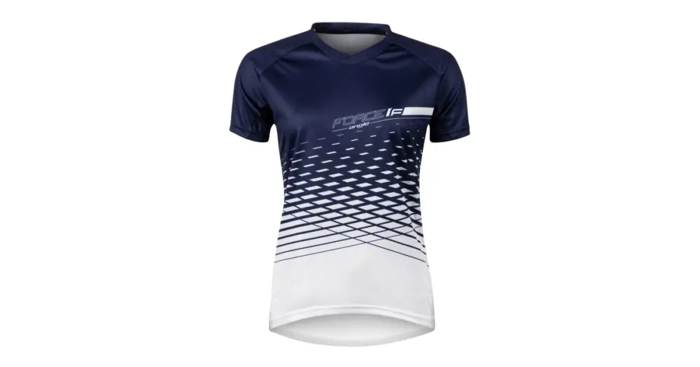 FORCE - dámský dres F MTB Angle kr. rukáv bílá/modrý XS Bezpečná Platba