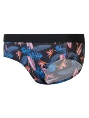 Originální SENSOR - dámské kalhotky MERINO IMPRESS černá/floral M